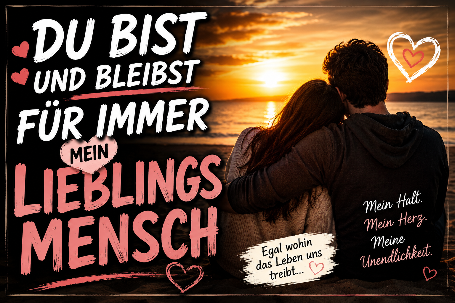 Du bist und bleibst für immer mein Lieblingsmensch