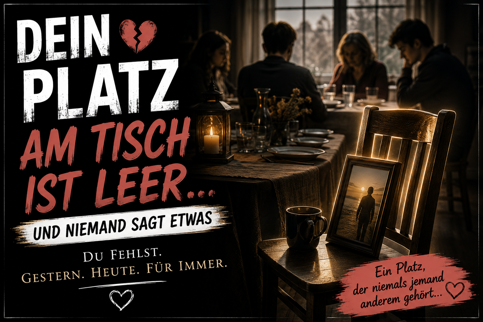 Dein Platz am Tisch ist leer