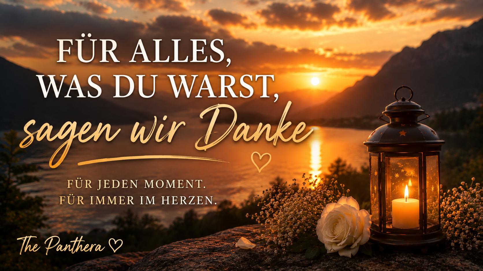 Für alles, was du warst, sagen wir Danke