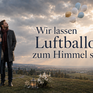 Wir lassen Luftballons zum Himmel steigen