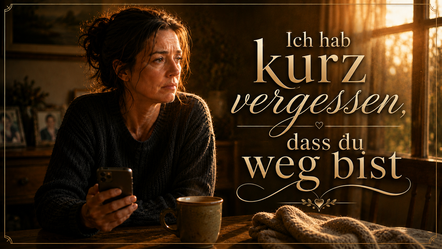 Ich hab kurz vergessen, dass du weg bist